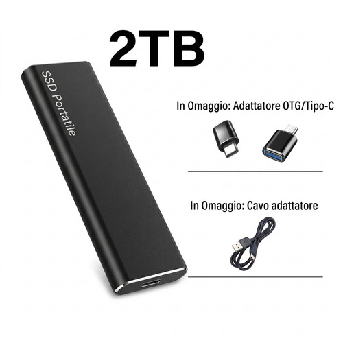 Hard disk ssd 2tb esterno - 2tb,