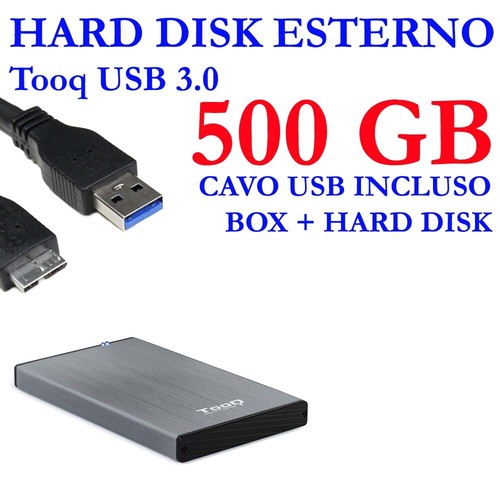 Hdd hard disk esterno - hard, 500gb
